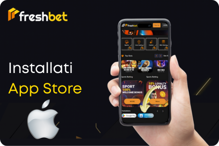 Installation af Freshbet-appen via App Store på iPhone