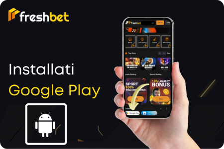 Installation af Freshbet-appen via Google Play på Android