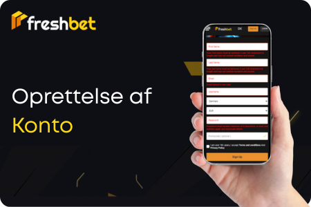 Freshbet konto oprettelse på mobil